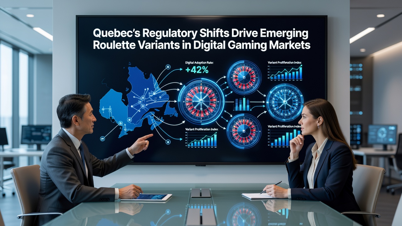 Digital roulette interface showing new variant features under Quebec oversight